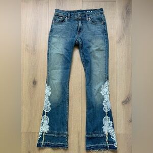 Allen B. By Allen Schwartz Lace Flared Jeans Size 26